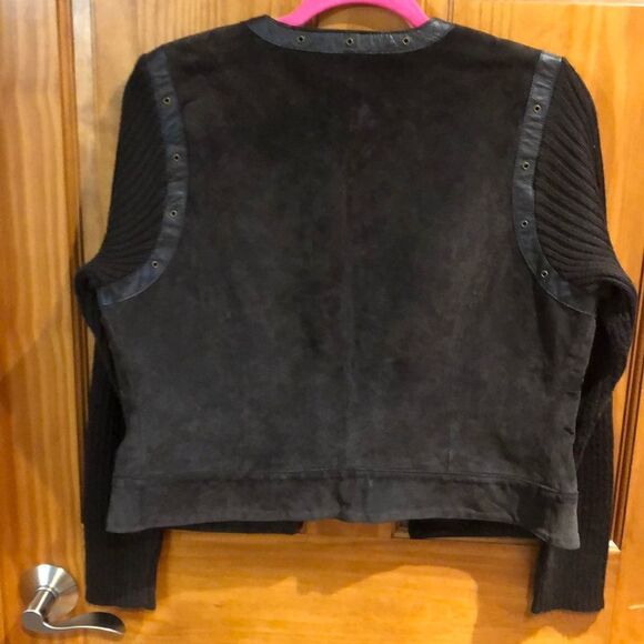 Kenji suede/sweater coat - Picture 3 of 4